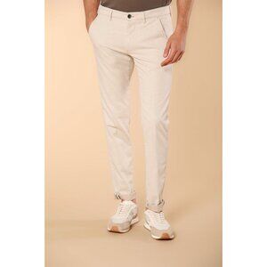 NWT Masons Italy Mens Size 38 38x35 White Torino Poplin Slim Fit Chino Pants NEW